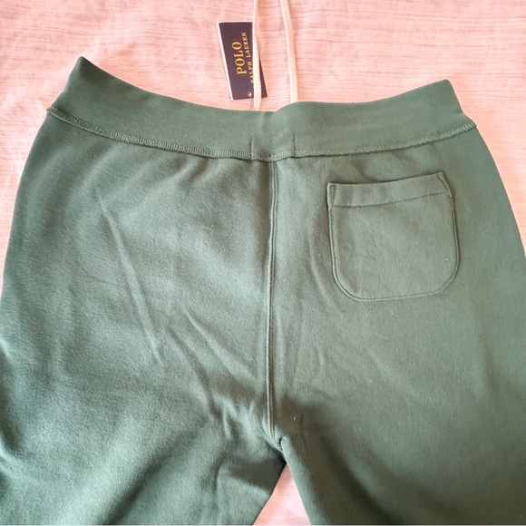 POLO RALPH LAUREN RL Athletic Fleece Sweatpants/Joggers Green Orange Pony - Picture 8 of 14